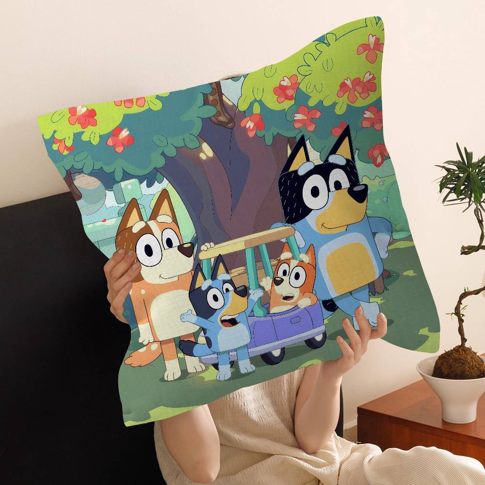 Süß-B-B-Blueys-S Cartoon Kissen Kissenbezug Kissenhülle Wohnzimmer Sofa Heimdekoration Personalisiert