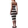 Calvin Klein Fitted Striped Comfortable Midi Sleeveless Dress Women Dresses 47C328G-YAS