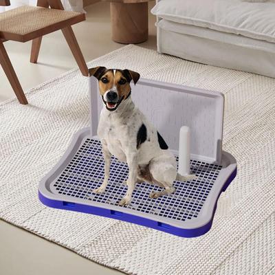 Dog Potty Holder with Barrier Removable Post for Pet Training Indoor Use
