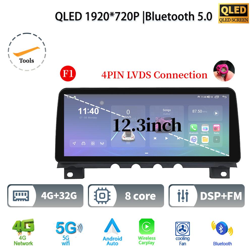 12.3" For BMW 7 Series F01 F02 Android 14 Car Radio Multimedia 4G GPS WIFI Navigation Wireless BT CarPlay Screen Touch Stereo