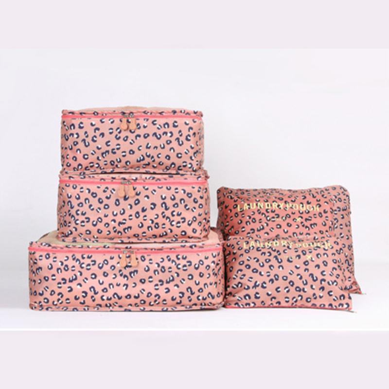 6-Piece Large Size Travel Organizer Portable Suitcase Organizer Clothes Shoes Makeup Bag Luggage Organizer Travel Storage Bag