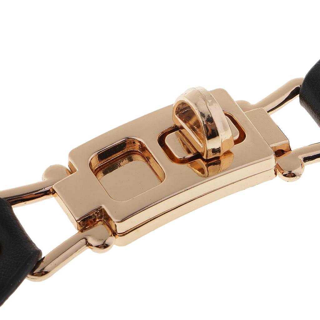 Black PU Leather Alloy Sewing Toggle Button for Bag Closure