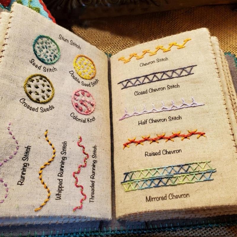 Embroidery Book Stitches Book Portable Sewing Book Handmade Craft Kits Sewing Tool for Various Sewing Techniques