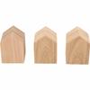 Décoration en bois - ARTEMIO - Maisons + plateau - 8 pièces - Personnalisable - Mixte