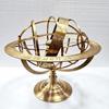 Nautical Big Brass Armillary Sphere World Globe Rosewood Base Home Decorative