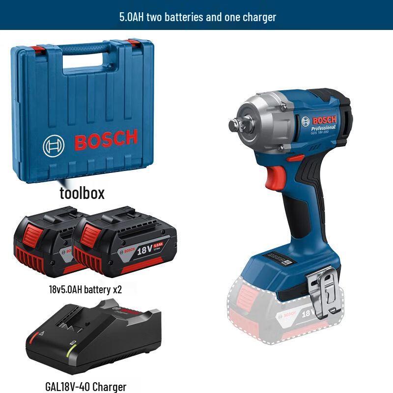 Bosch GDS 18V-350 Cordless Impact Wrench CN plug (adapter included)