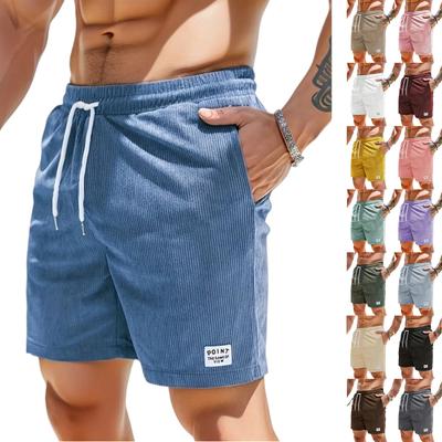 Men's Fashion Casual Retro Corduroy Drawstring Pants - Men's Casual Breathable Sports Shorts