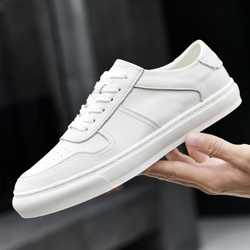 Men&Amp;#39;S Shoes Newest Comfortable Casual Shoes Genuine Leather White Sneakers Men Sports Walking Shoes Korean Style Platform All-Match