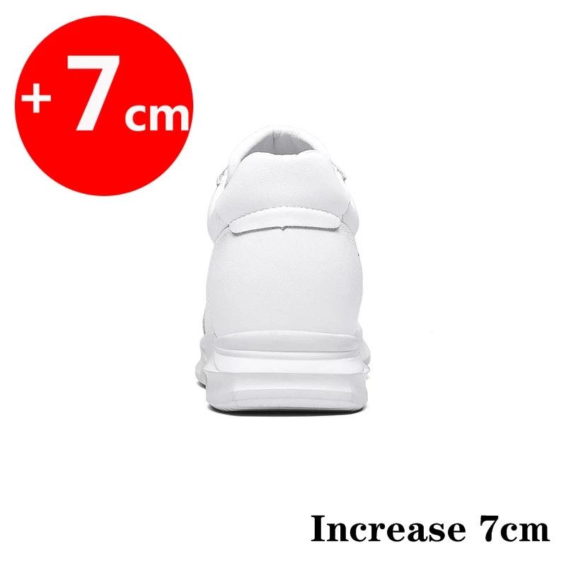 Sneakers Yükseltici Ayakkabılar Asansörlü Ayakkabılar Boy Uzatan Ayakkabılar Deri Ayakkabılar İç Tabanlıklar 7CM Erkek Günlük Yaşam Boy Uzatan Ayakkabılar