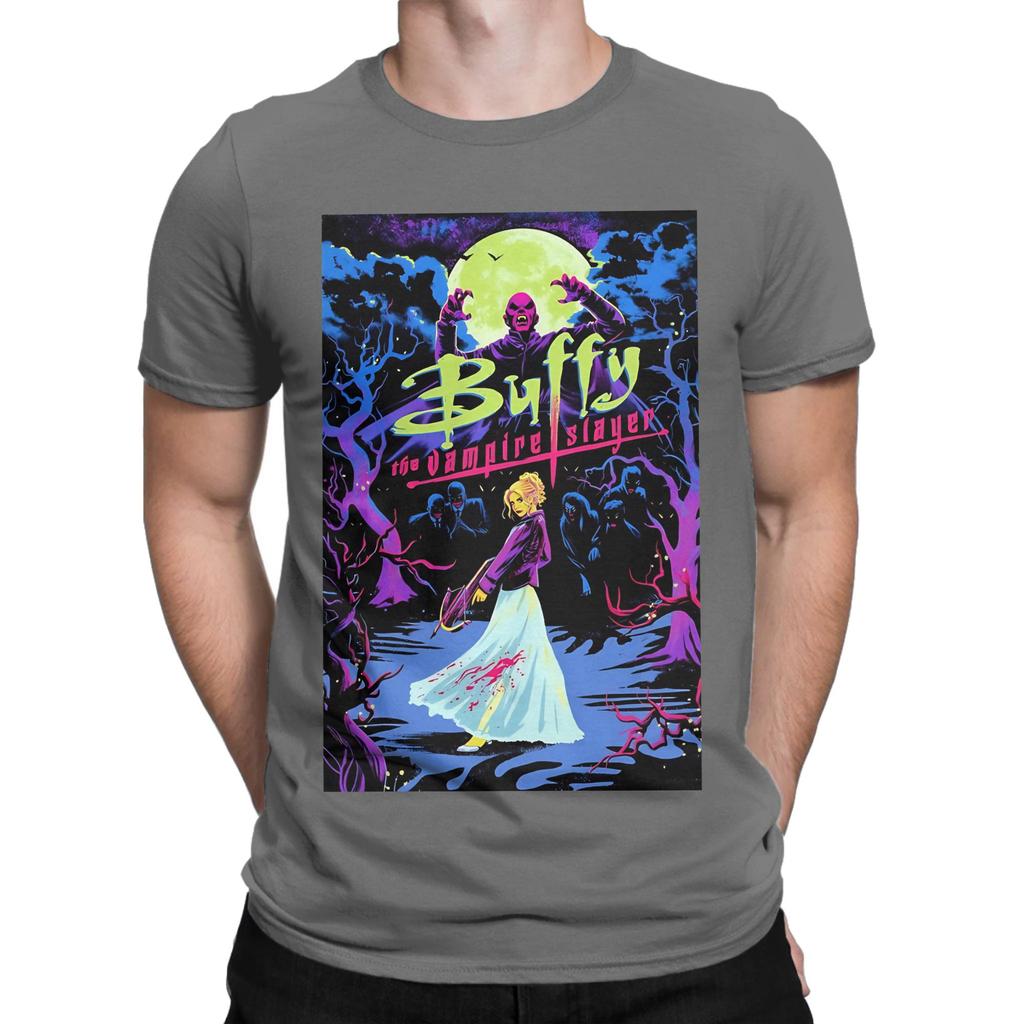 bBuffy The Vampire Slayer black Funny Graphic 100 Cotton TShirt Buffy The Vampire Slayer Band Tops Tees For Unisex