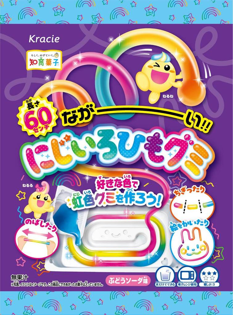 Kracie Long Rainbow String Gummy 18g x 7 pieces