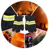 1 Pair Black Non-slip Heat Proof Gloves Fire Proof Gloves Firefighting Gloves