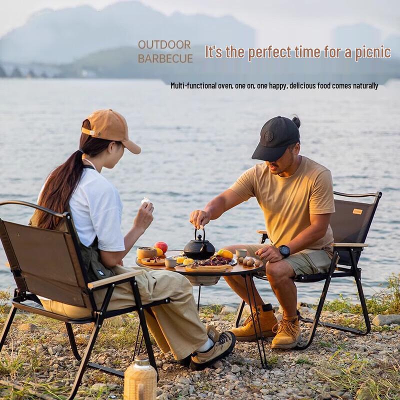 

Feitule Round Table Charcoal Grill Set