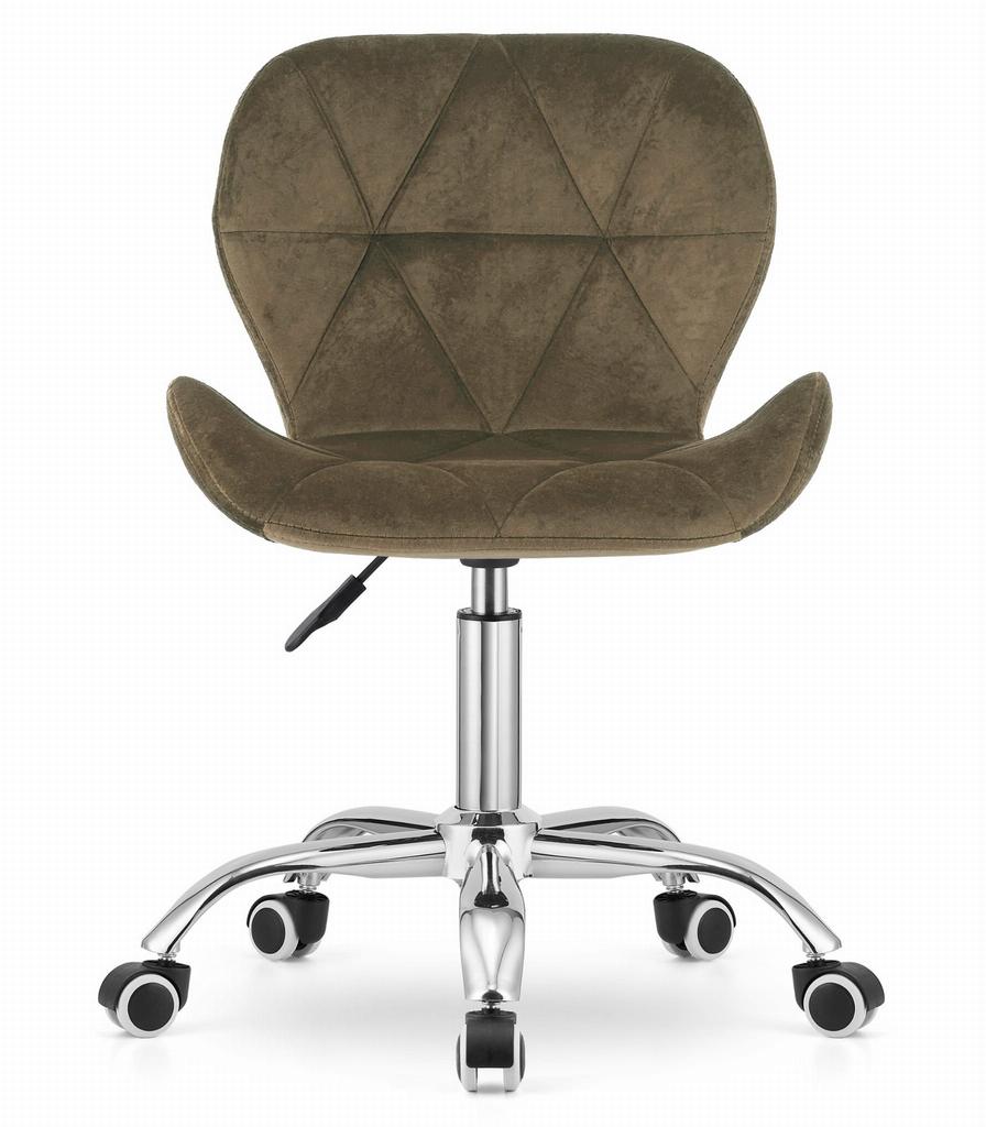 AVOLA Velvet Swivel Chair - Brown