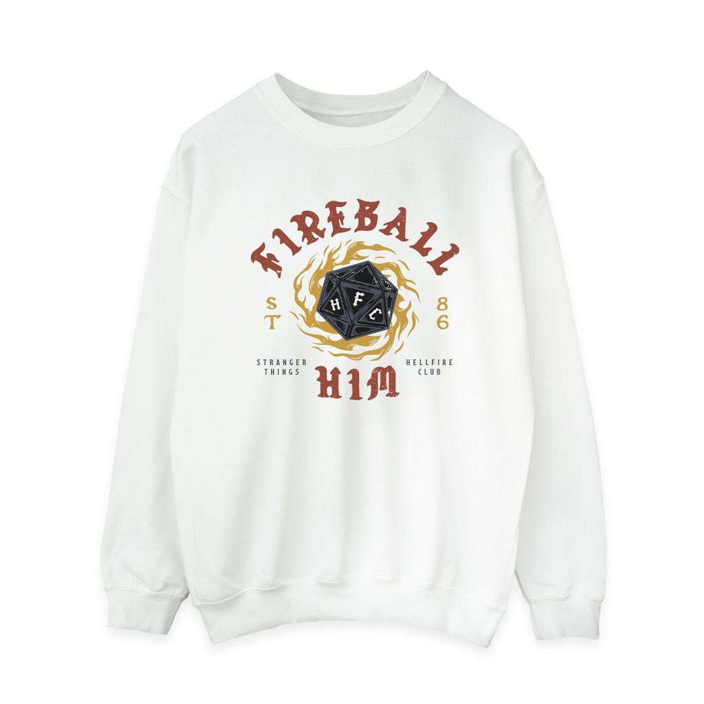 Netflix Womens/Ladies Stranger Things Fireball Dice 86 Sweatshirt