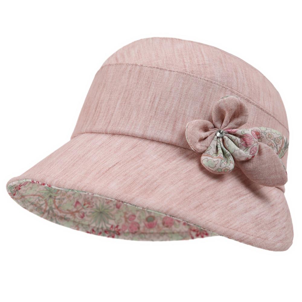 New Wide Brim Bucket Hat Breathable Fabric Foldable Sun Hat Flower Design Wide Brim Hat Outdoor Activities