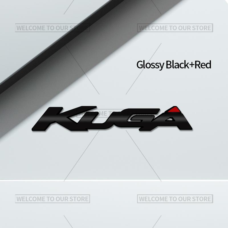 BLFE6 3D Car Styling For Ford Kuga Letter Emblem ST MK2 MK3 Badge Metal Stickers Rear Trunk Decals Auto Accessories
