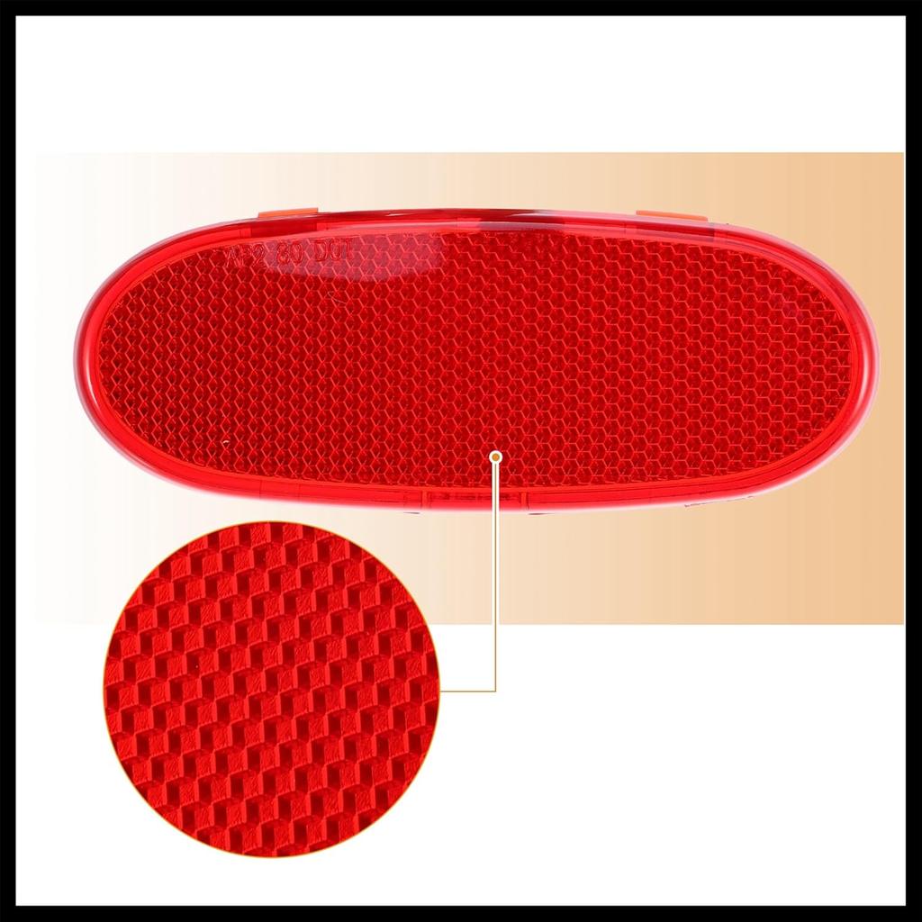 Front Door Panel Reflector Light Cover for Dodge for Ram 1500 2002-2008 5179299AA Red Durable Material