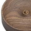 Wood Round Incense Burner Incense Sticks Holder Ash Catcher Desktop Centerpiece Home Fragrance for Yoga Bedroom Office Decor