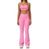 Women's Nude Feeling Yoga Set: High-Waist, Hollow-Back, Tummy Wrap, Tight-Fit for Running and Fitness