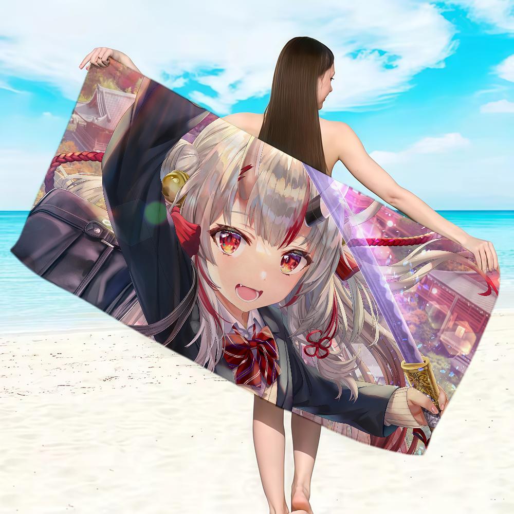 V-Nakiri Ayame Towel Soft Lightweight Anti-Sand Large Beach Towel Quick-Drying Bath Sports Family