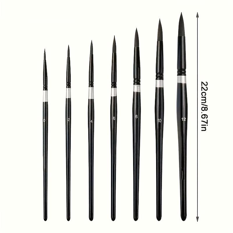 Professional Watercolor Brush Set with Squirrel Hair - Artist Quality, Black Swan Round Tips, Ideal for Beginners & Gouache Artists