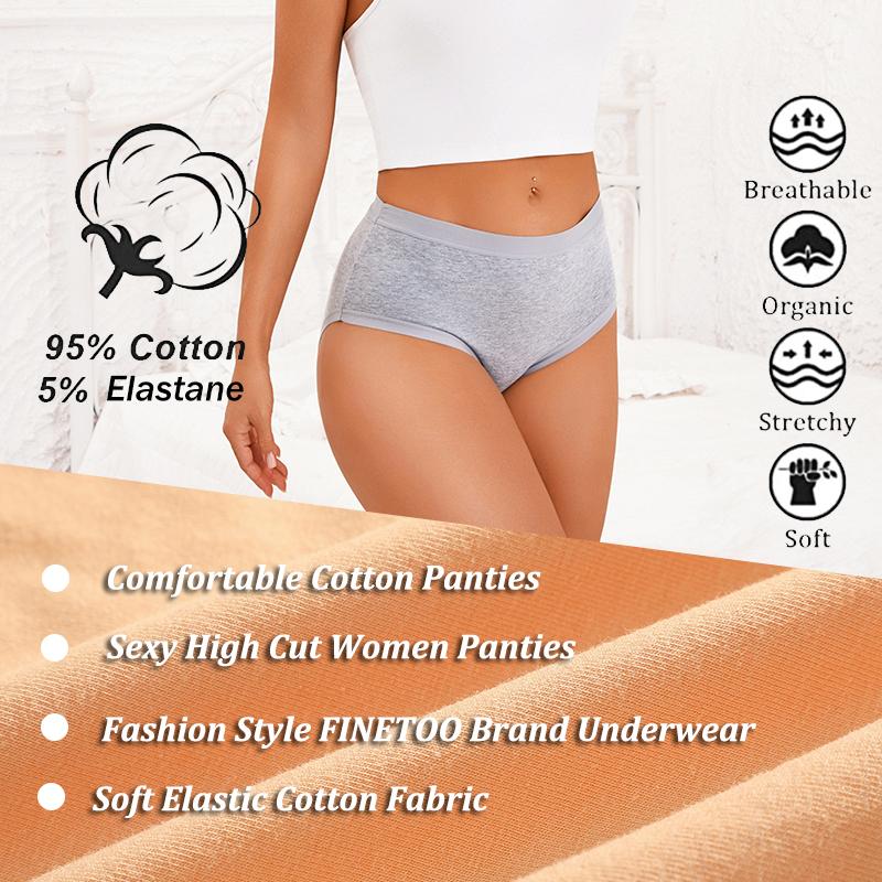 3Pcs/Set High Waist Underwear Cotton Panties Women Body Strips Underpants Plus Size Girls Briefs Female Lingerie Pantys