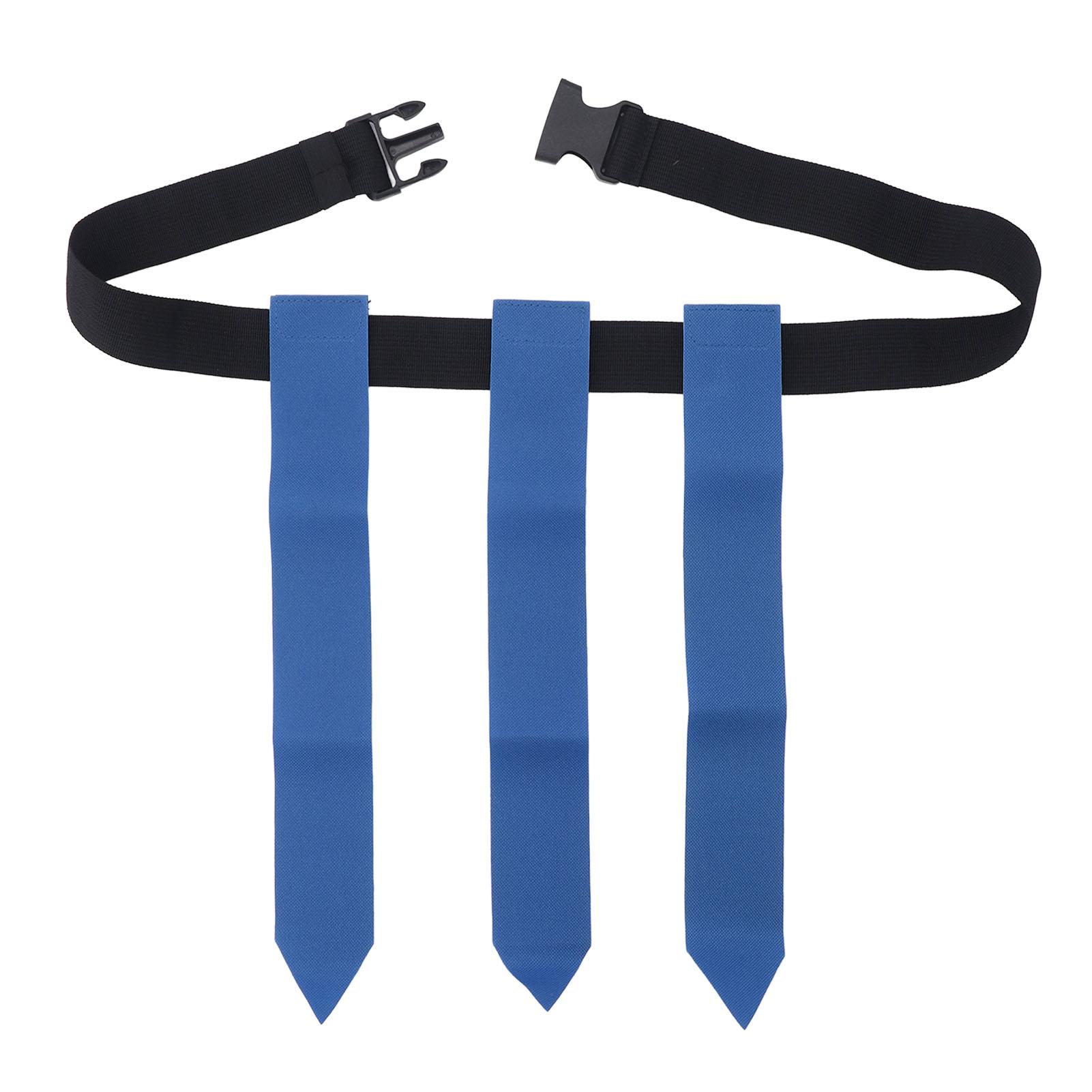 

Прапор для спорту на відкритому повітрі Футбольні ремені Регульований 1 ремінь 3 прапорці для дітей Молодь Дорослі Тренувальні ігри Ac Blue