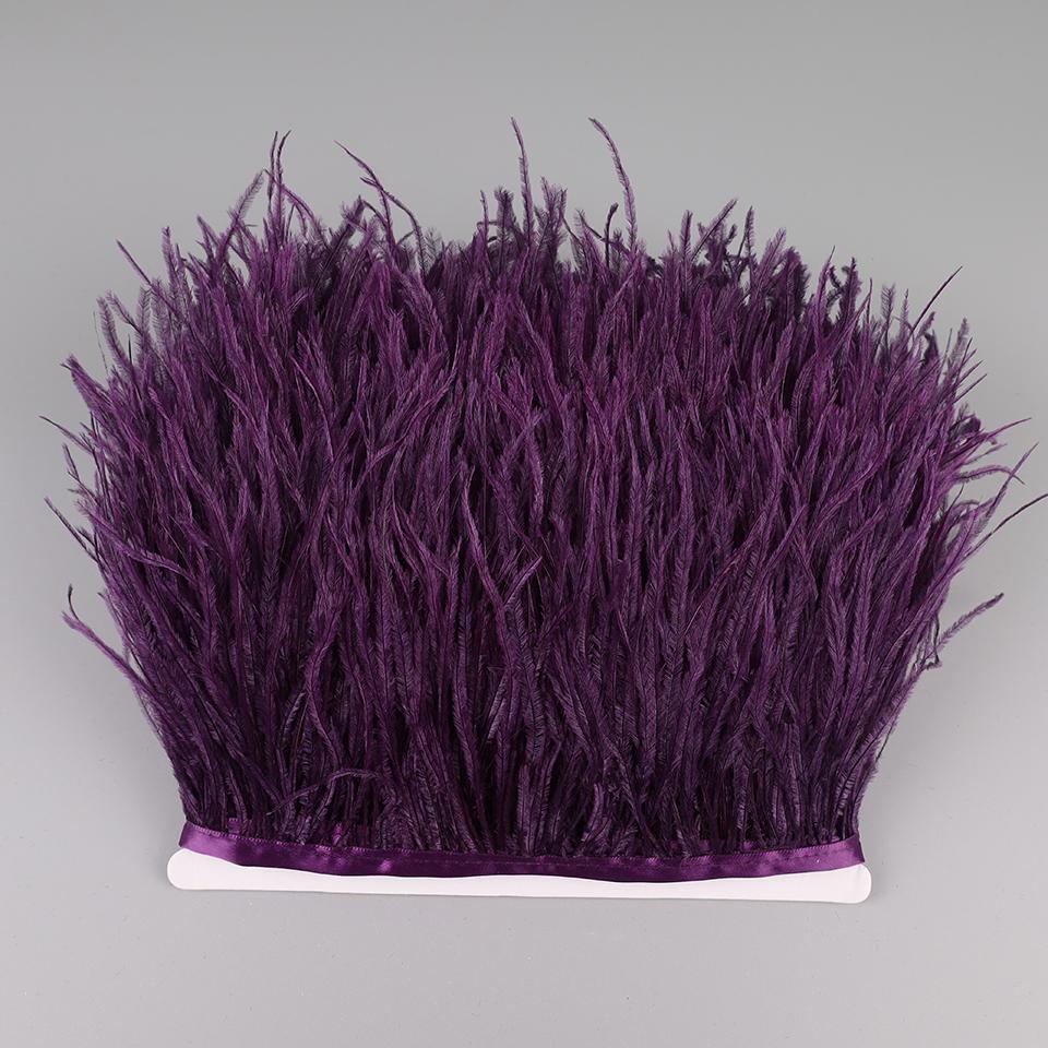 Ostrich Feathers Fringe 2M 55colors Selected Clothing Sewing Crafts Dress with Fluffy Feather Ribbon