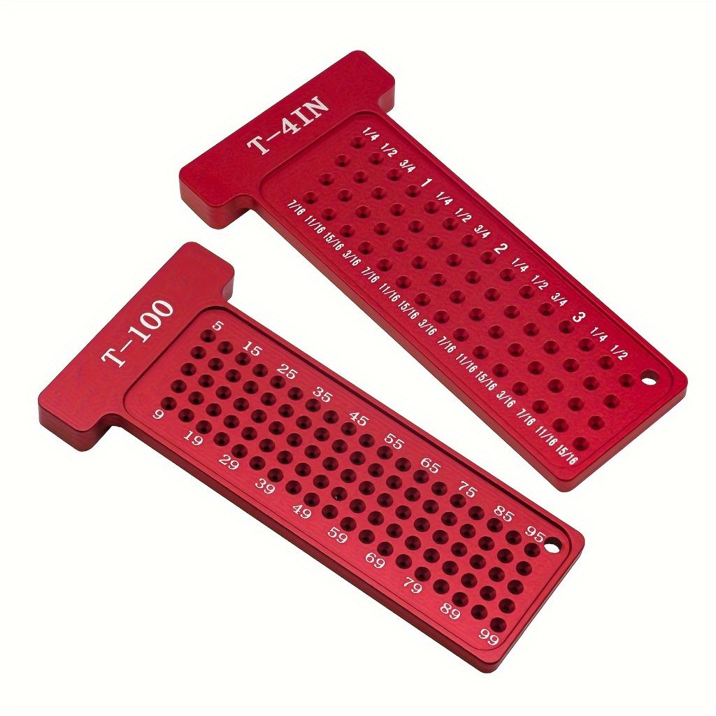 Woodworking Scribe, Metric 100MM Precision T-Ruler, 4 Inch Precision T-Ruler,, Aluminum Alloy Pocket RulerMarking