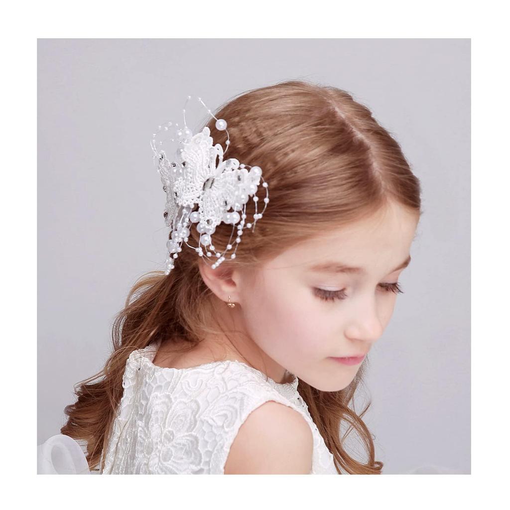 [Catwo] Haarversiering voor Kinderen, Parelbloem Haarversiering, Ballets Haarversiering, Prachtige Bloemen Hoofdband, Bruiloft Hoofddeksel, Volwassenheid