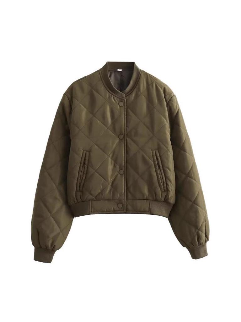 Europäische & Amerikanische Damen Freizeit Baumwoll Bomberjacke für Frühling & Herbst