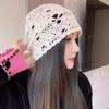 Women'S Solid Color Crochet Hollow Knitted Hat Summer  Vintage Beanie