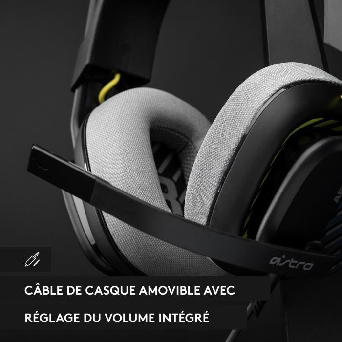 Casque Gaming Filaire ASTRO A10 2e génération avec micro pour PlayStation et PC - Noir