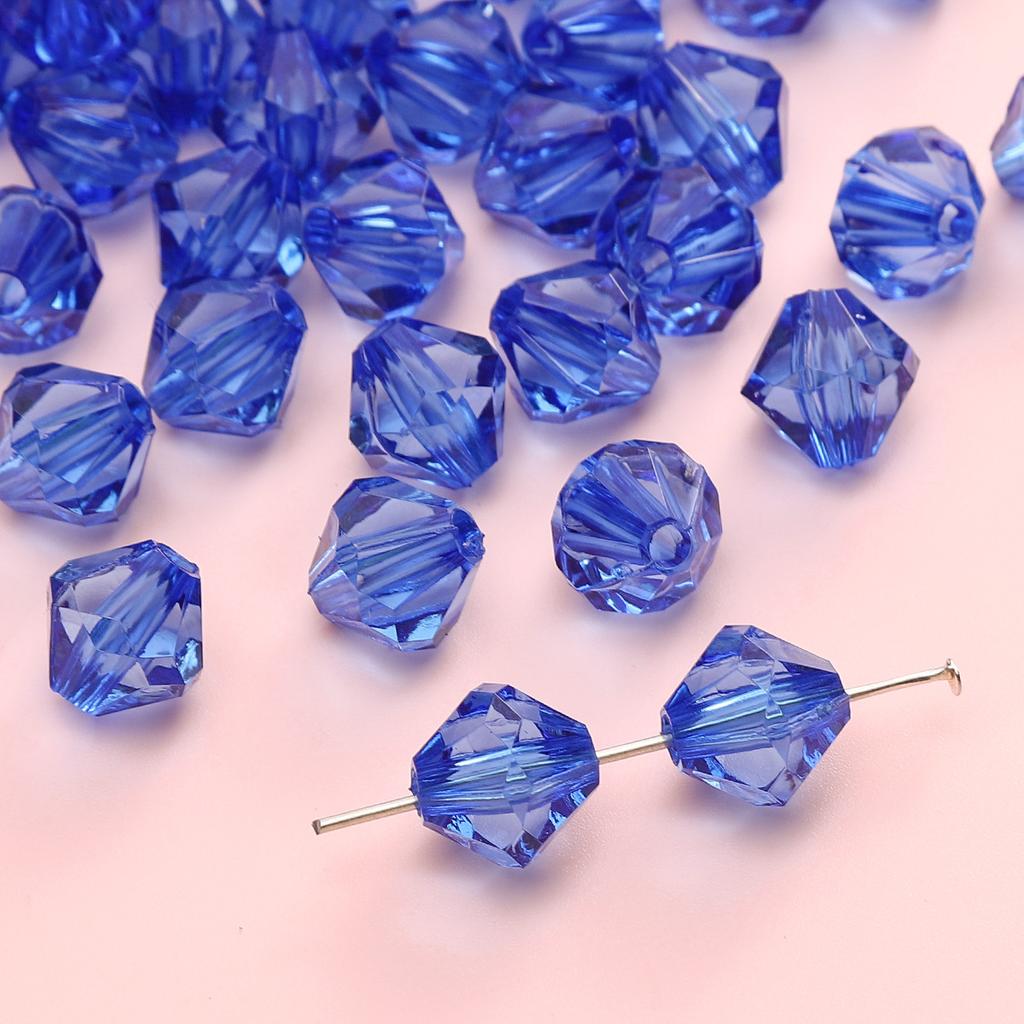 Handmade Beads Diamond-shaped Faceted Beads Acrylic Transparent Irregular Faceted Round Beads Beads DIY Bracelet Cell Phone Chain Jewelry Loose Beads