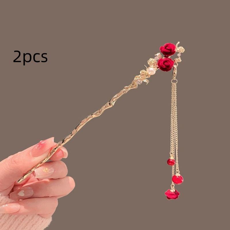 

2 шт. Кисточка Палочка для волос Китайский Ханфу Аксессуары для волос Фея Вставка Заколка Палочка Антикварные Украшения для пучка волос для девочек