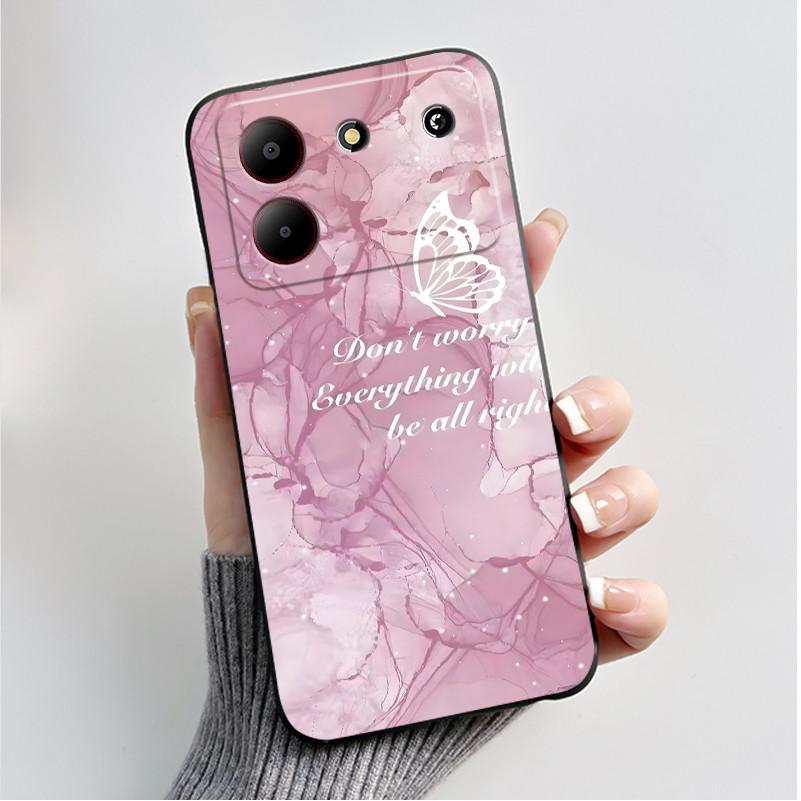 For ZTE Blade A54 Case Protective Soft Silicone Flower TPU Covers for ZTE BladeA54 4G Bumper For Blade A34 A 54 Phone Cases Bag