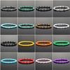 Hot-selling European and American Wind Volcanic Stone Turquoise Alloy Bracelet Fashionable Solid Color Glass Bead Bracelet Women's Jewelry