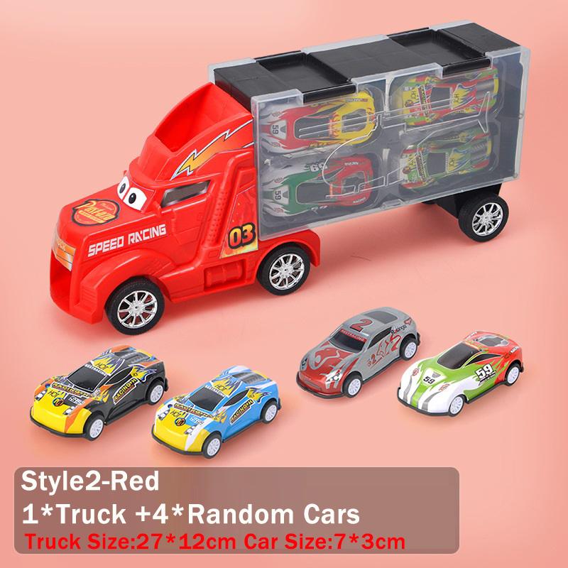 Toy Truck Carrier 4 Mini Cars Play Set Transport Car Toys Lorry Truck Kids Toy