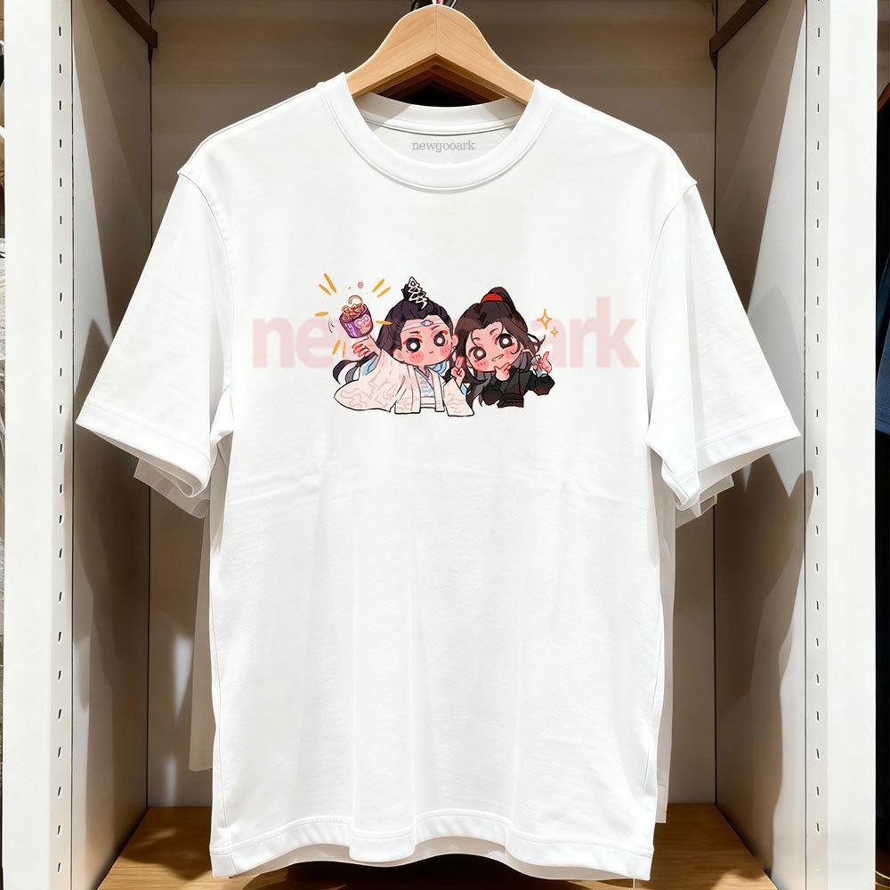 Mo Dao Zu Shi The Untamed Wei Wuxian Lan Zhan Graphic T Shirts Cotton O Neck Casual Streetwear Couple Tops Tee Short Sleev Adult