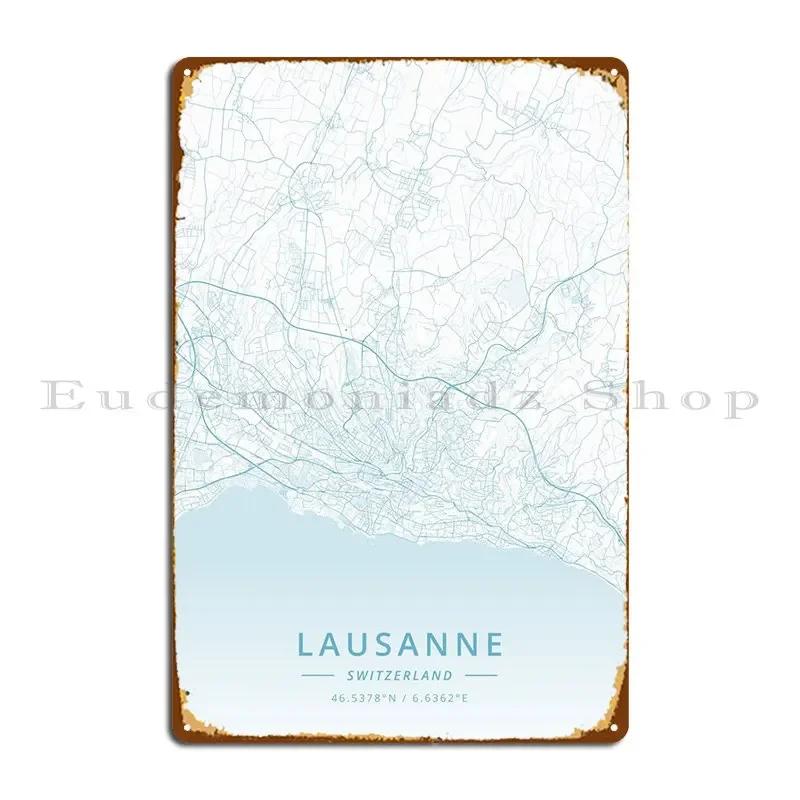 Lausanne Switzerland Metal Sign Cinema Printing Personalized Print Classic Tin Sign Poster 20x30cm(7.8x11.8inch)