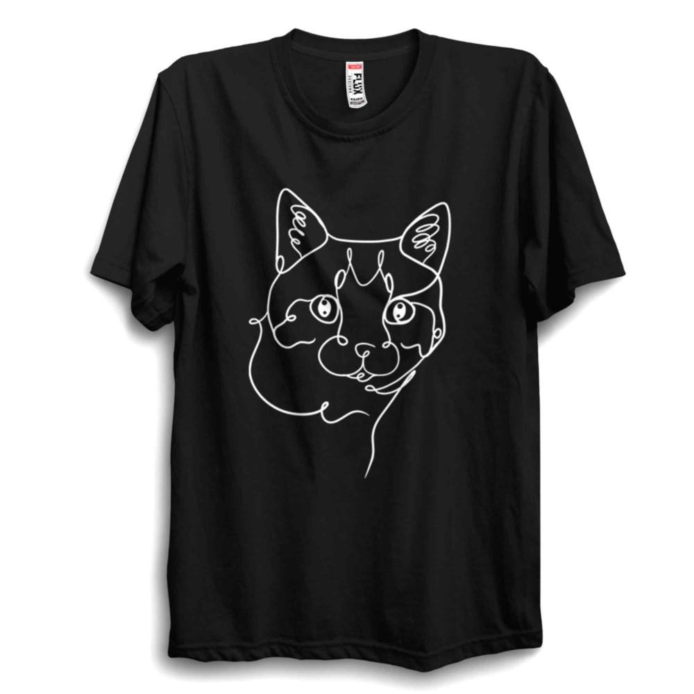 Custom Pet Portrait TShirt Minimalist Line Art Hand Drawing of Dogs Cats S