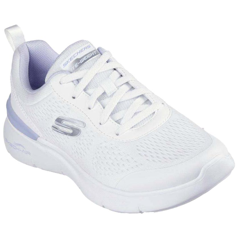 Skechers Sport Comfortable Versatile Low-Top Casual Shoes Women Sneakers White Blue 150370-WLB