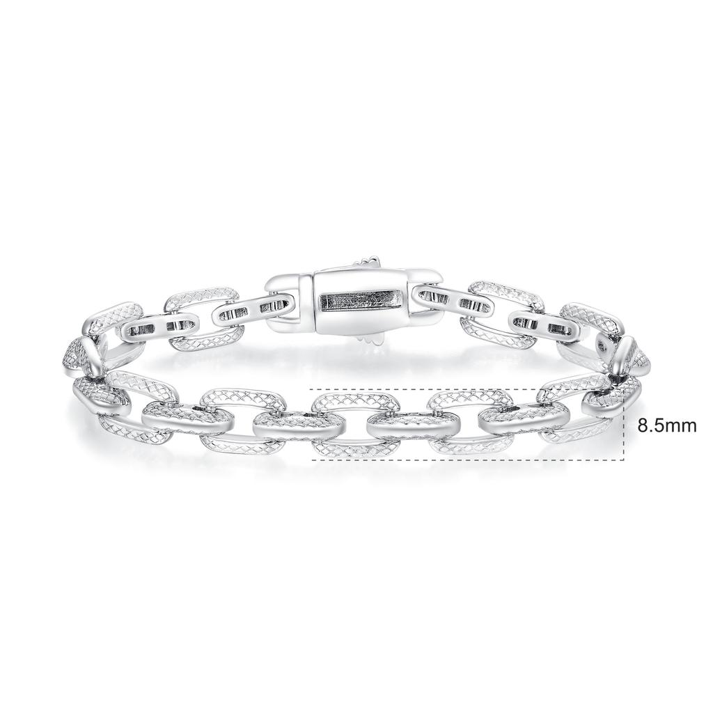 A Copper Inlaid Zircon Tennis Bracelet 9mm Cuban Bracelet Heavy Industry Design Viral Trends