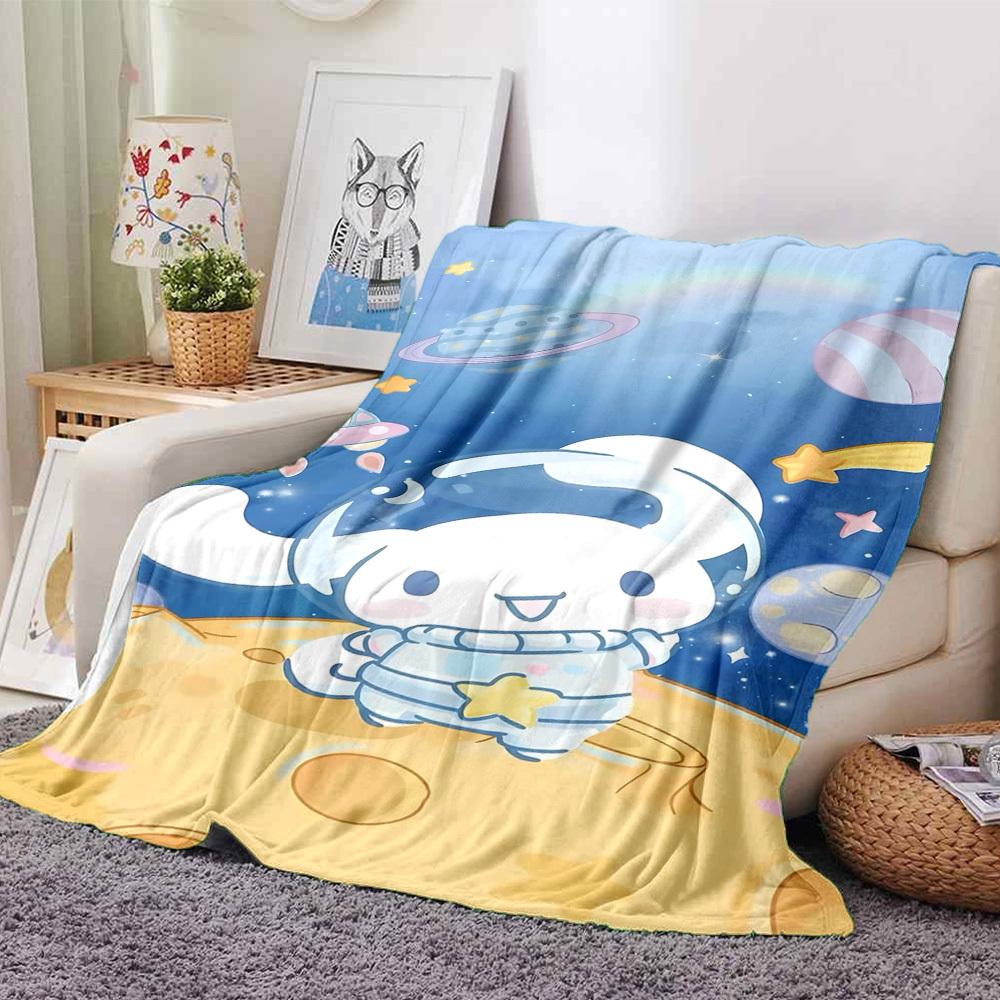1pc space explorer blanket Lightweight Flannel Throw for Sofa Bed Travel Camping Livingroom Office Couch Chair