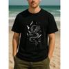 European sizes Breaks the White Dragon Totem Men'S Print Short-Sleeved Shirt | Regular Fit, Sweat-Absorbing and Quick-Drying