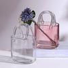 Trendige Glas-Handtaschen-Vase, Kreative Blasen-Fischglas-Blumenvase für Tischplatte, Hydroponische & Dekorative Blumen