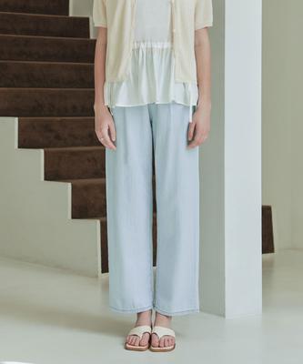 ZEROSTREET Sky Pintuck Denim Pants / Light Indigo
