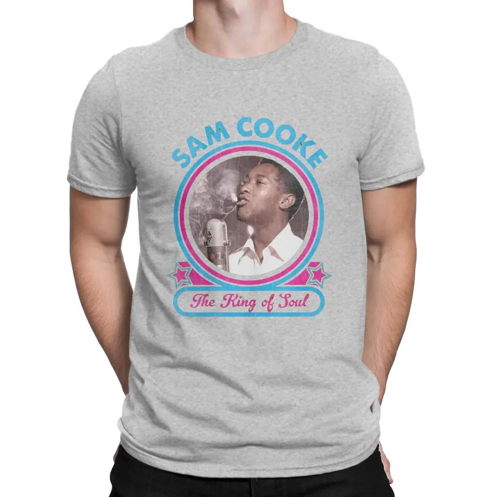 Men's The King Of Soul T Shirts Sam Cooke Cotton Clothes Crazy Short Sleeve Crew Neck Tee Shirt Classic T-Shirts