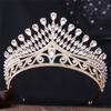 Bridal Rhinestone Crown Alloy Material Luxury Style Wedding Hair Accessory